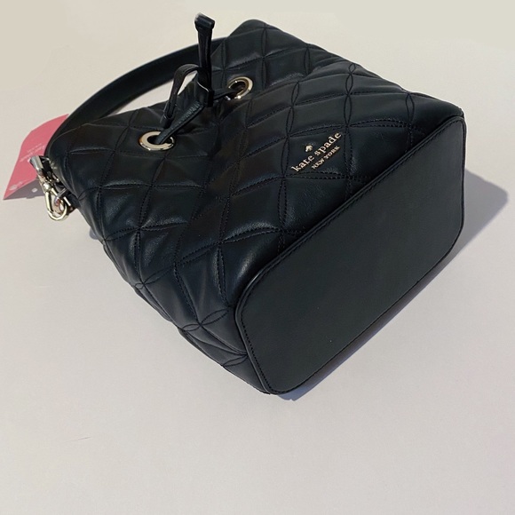♠️Kate Spade Natalia Small Quilted Bucket Bag BLK - Picture 4 of 11
